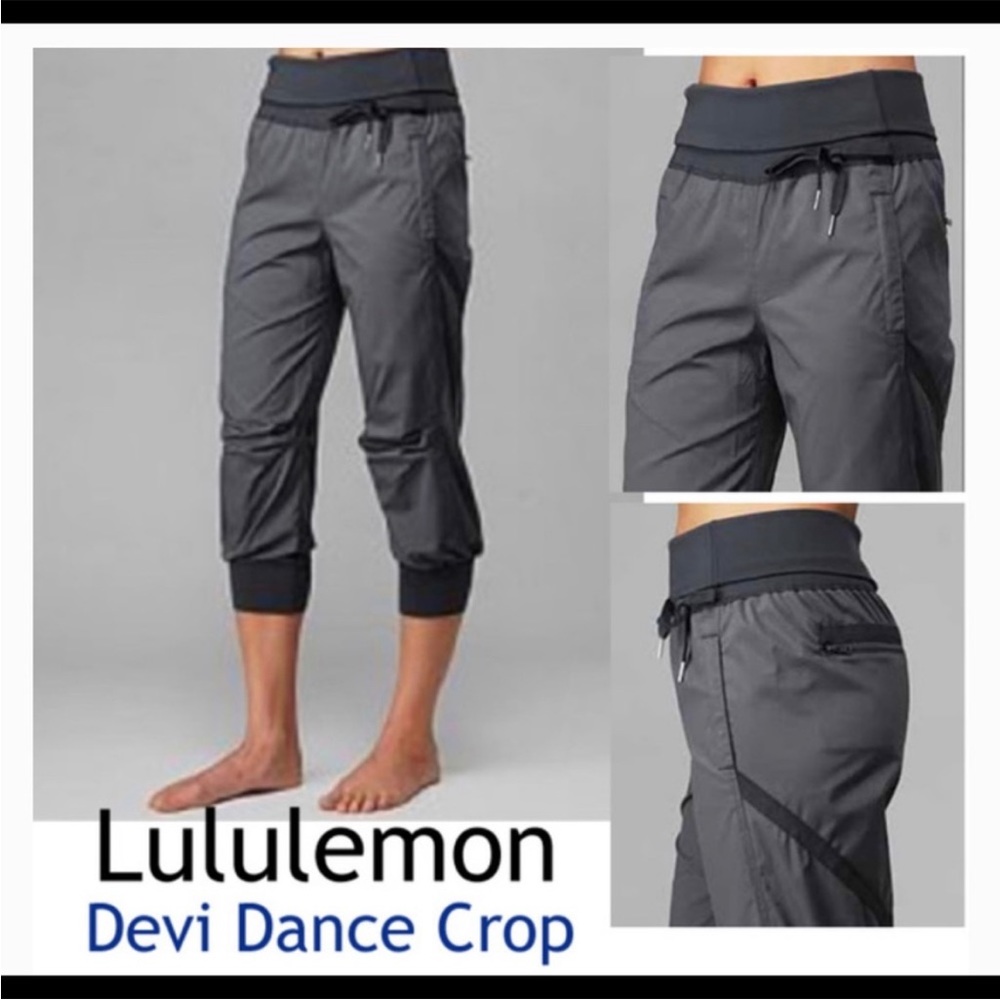 95. Lululemon grey Devi dance crop sz 10